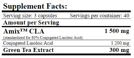 AMIX CLA 1200 + Green Tea - 120 caps