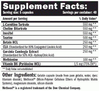 AMIX Lipotropic Fat Burner - 200 caps
