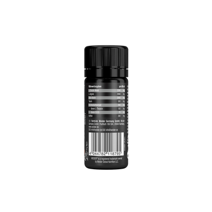 WEIDER Premium Pre-Workout Shot 60 ml - етикет с информация