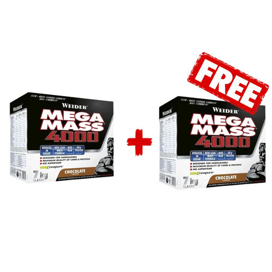 2 за цената на 1 - WEIDER Mega Mass 4000 - 7000 gr - Ягода