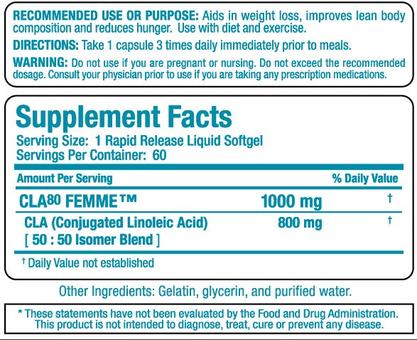 AllMax CLA 80 Femme - 60 caps