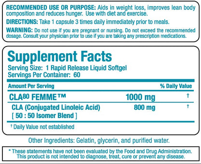 AllMax CLA 80 Femme - 60 caps