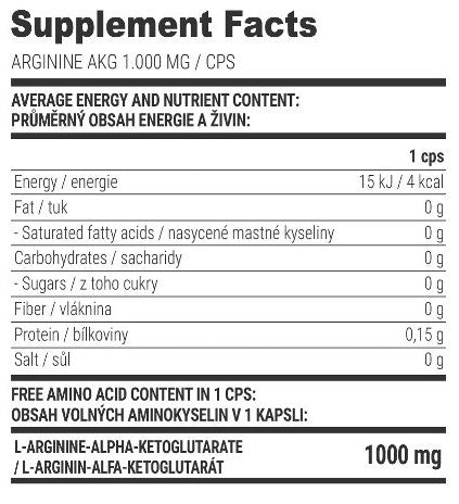 EXTRIFIT Arginine AKG 1000 mg - 100 caps