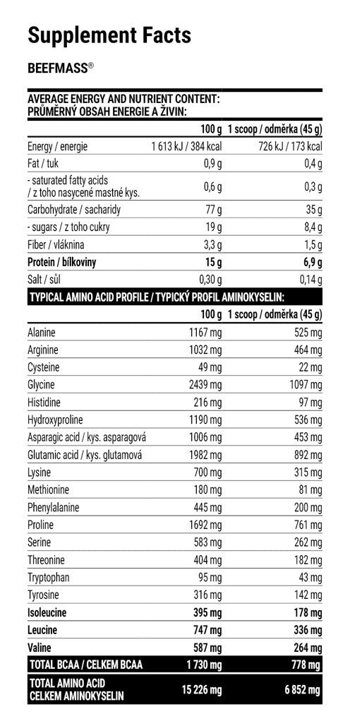EXTRIFIT BeefMass - 3000 gr