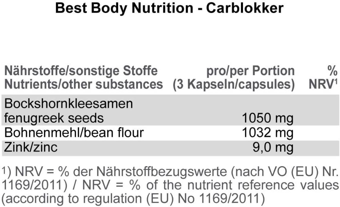 Best Body Carblokker - 100 caps
