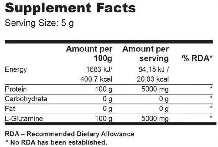 BIOTECH USA 100% L-Glutamine - 1000 gr