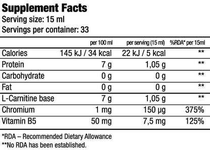 BIOTECH USA L-Carnitine + Chromium - 500 ml