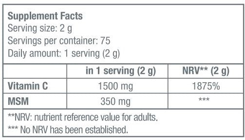 BIOTECH USA MSM + Vitamin C - 150 gr