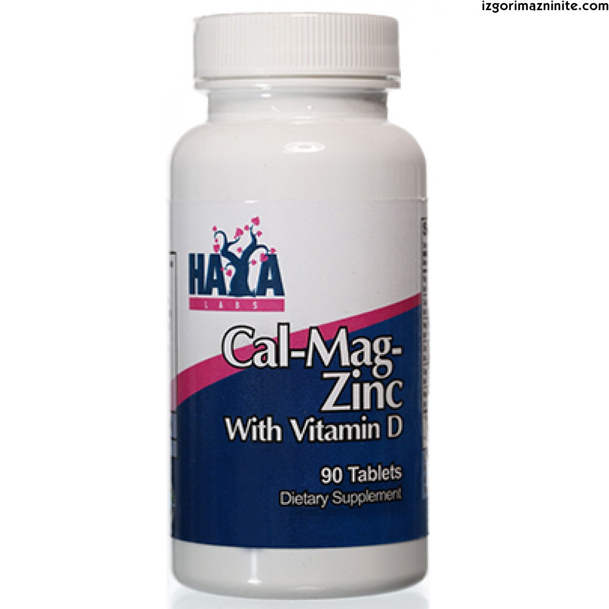HAYA LABS Calcium Magnesium &amp; Zinc with Vitamin D / 90 Tabs.