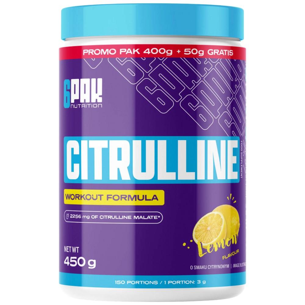 6PAK Nutrition Citrulline Powder - 450 г (150 дози)