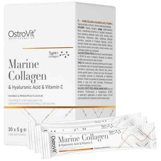 OstroVit Marine Collagen & Hyaluronic Acid Powder - 30 x 5 грама