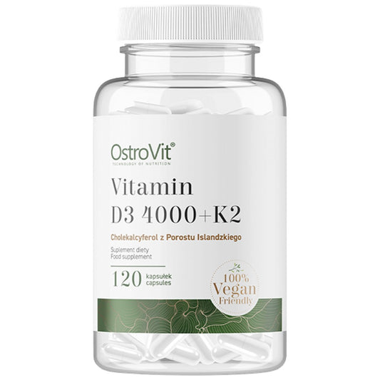OstroVit Vitamin D3 4000 + K2 - 120 капсули