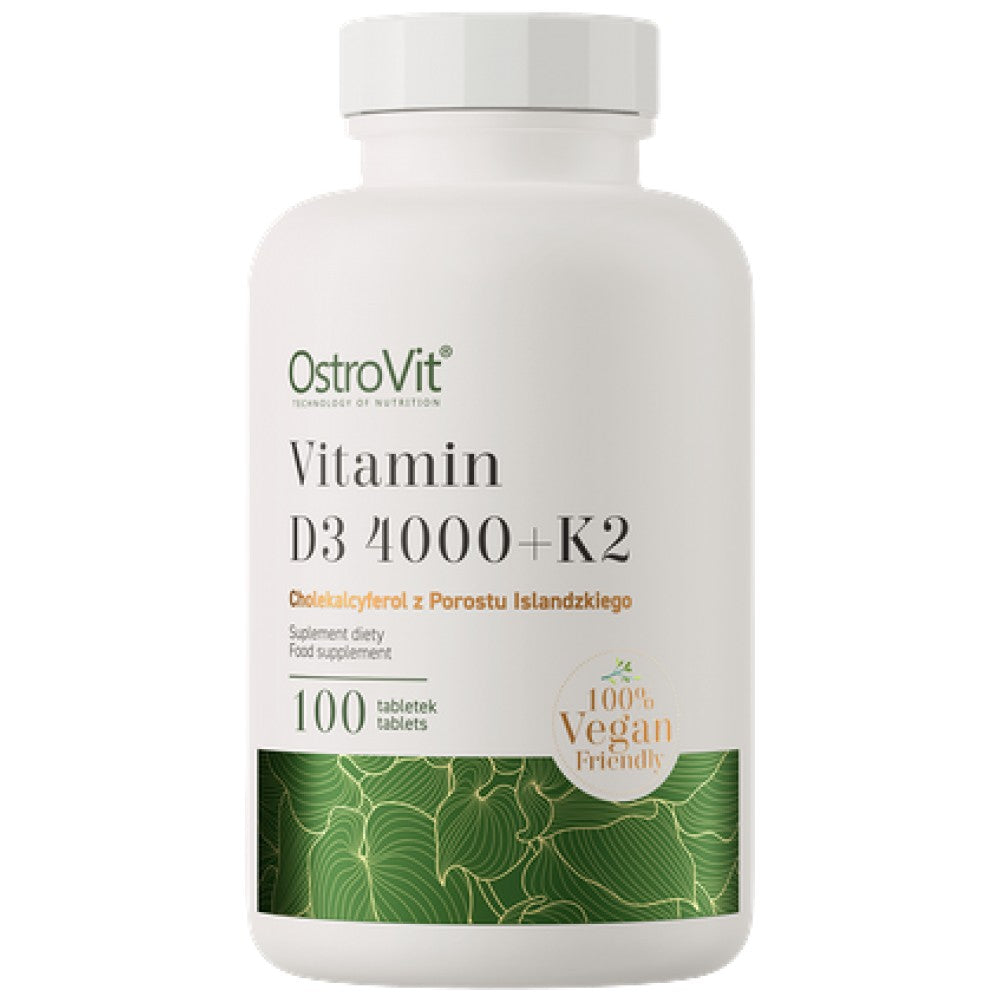 OstroVit Vitamin D3 4000 IU + K2 100 mcg - 100 Таблетки