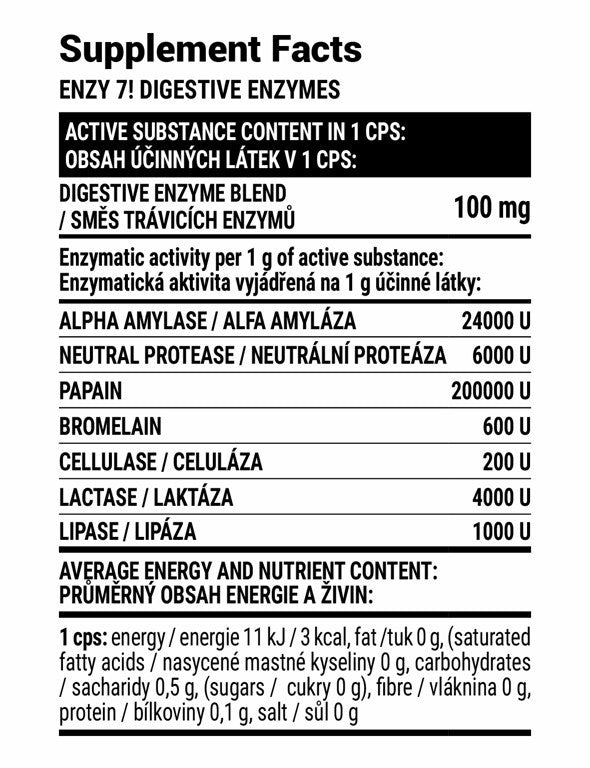 EXTRIFIT Enzy 7 ! Digestive Enzymes - 90 caps