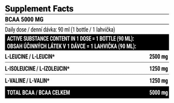 EXTRIFIT Bcaa 5000 mg shot - 90 ml