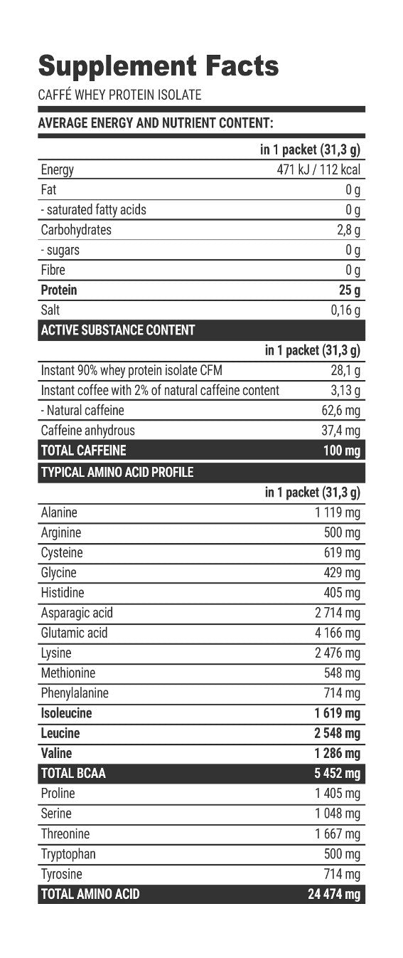 EXTRIFIT Protein CAFFÉ Isolate 90 - 1000 gr