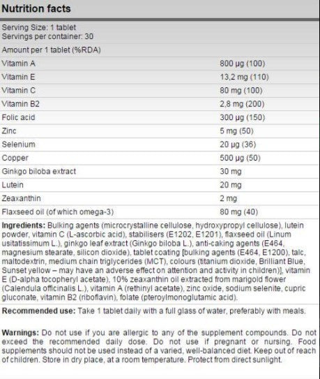 FA Nutrition Eyes Formula - 30 tabs