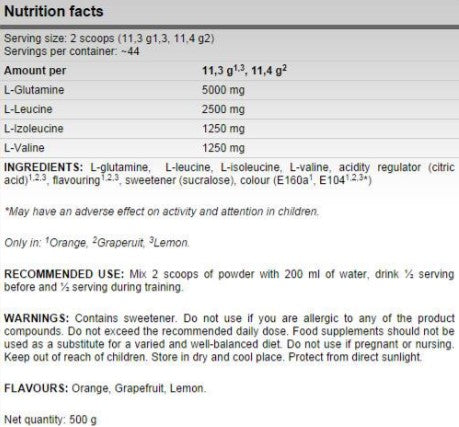 FA Nutrition Xtreme AnticataboliX Bcaa + Glutamin - 500 gr