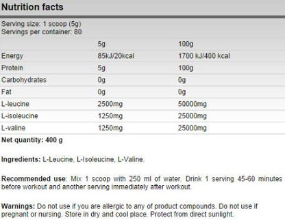 FA Nutrition Xtreme BCAA 5000 - 400 gr