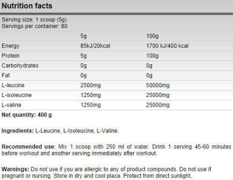FA Nutrition Xtreme BCAA 5000 - 800 gr