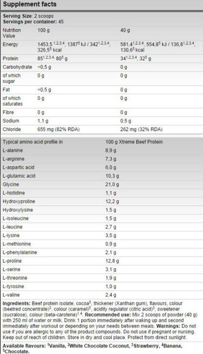 FA Nutrition Xtreme Beef Hydrolized Protein Isolate - 1800 gr