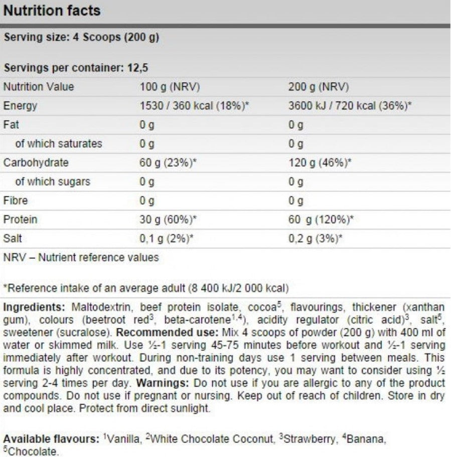 FA Nutrition Xtreme Beef Mass - 2500 gr