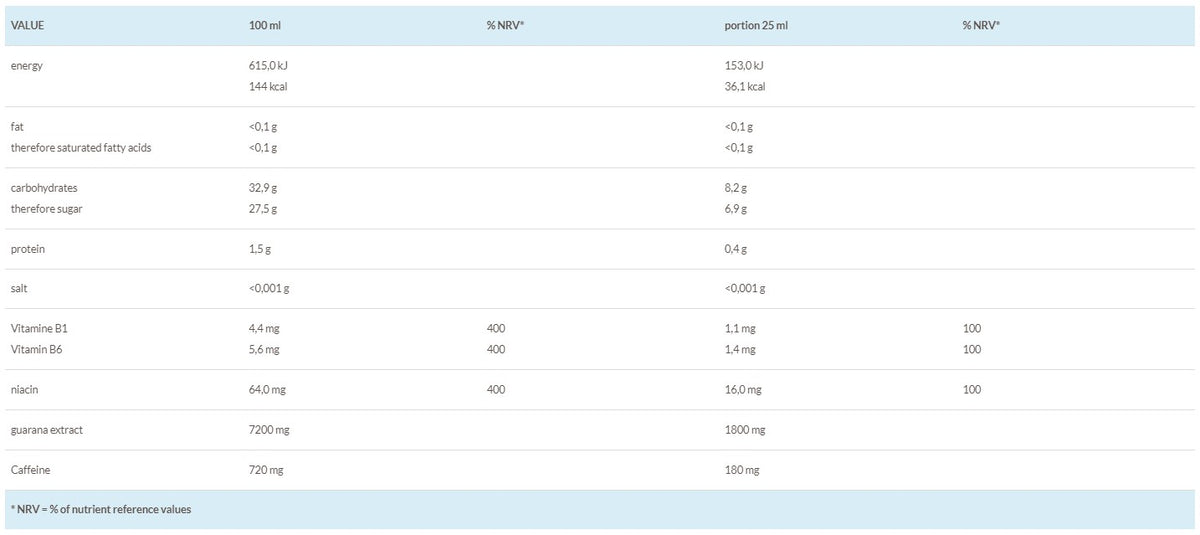 Z-KONZEPT Guarana Shots - 20 x 25 ml