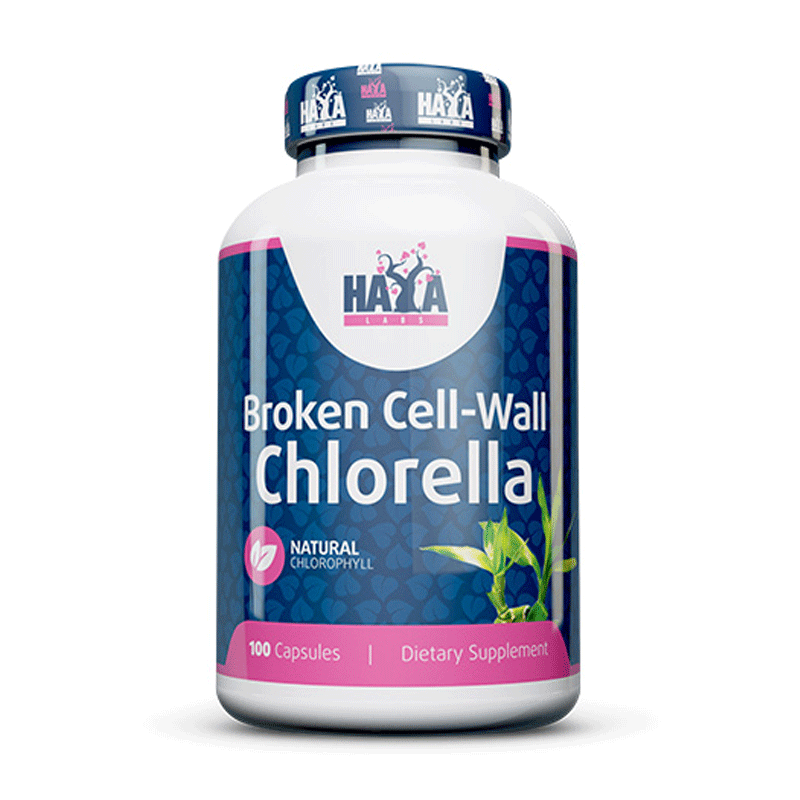 HAYA LABS Broken Cell Wall Chlorella - 100 caps