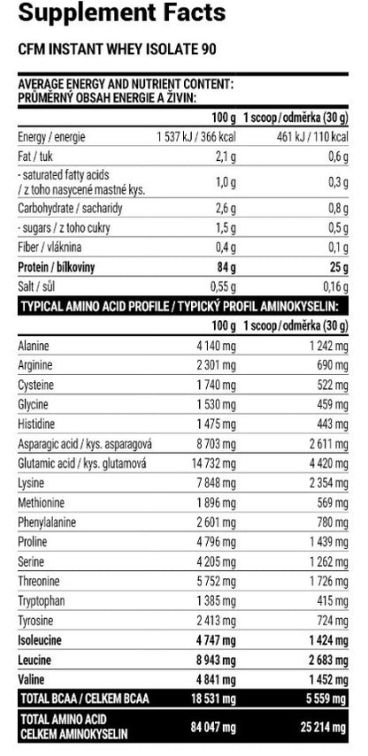 EXTRIFIT ISO 90 CFM Instant Whey - 2000 gr