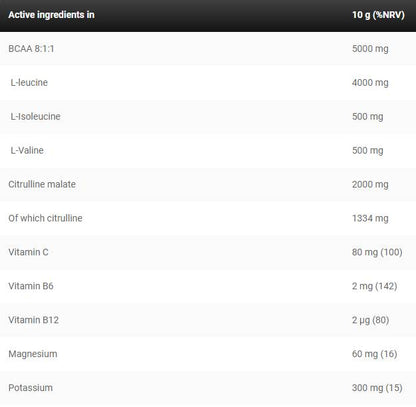 KEVIN LEVRONE Black Line / BCAA Defender with Citrulline &amp; Electrolytes - 245 gr