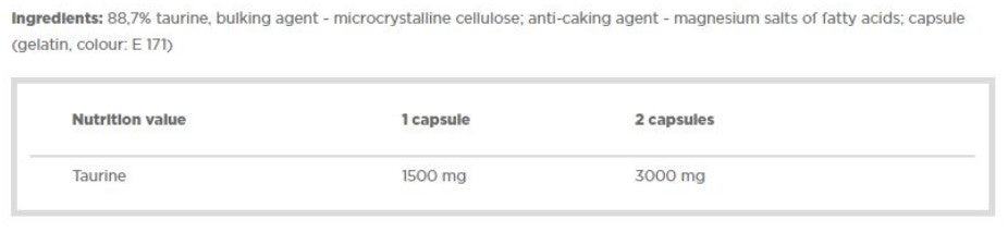 Olimp Taurine 1500 Mega caps - 120 caps