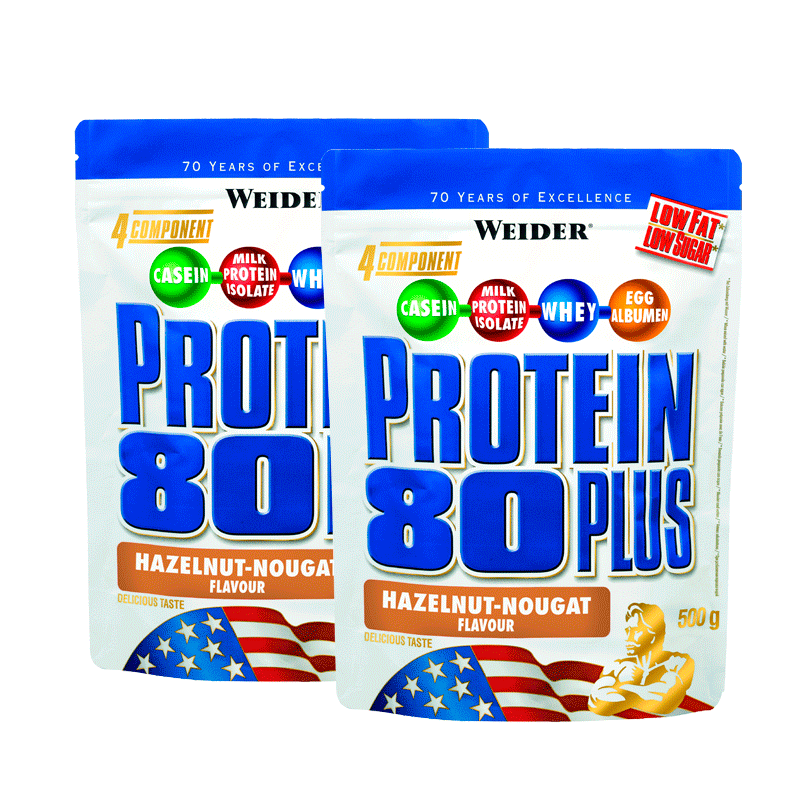 СТАК 2 бр Protein 80 Plus - 500 gr
