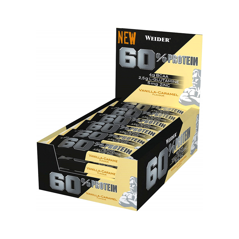 WEIDER 60% Protein Bar - 24x45 gr