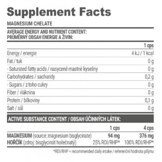 EXTRIFIT Magnesium Chelate - 120 caps