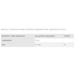 MAMMUT  Glutamine Powder - 550 gr